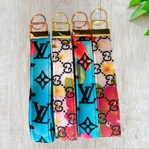 Luxury Designer Wristlets Keychain Fob